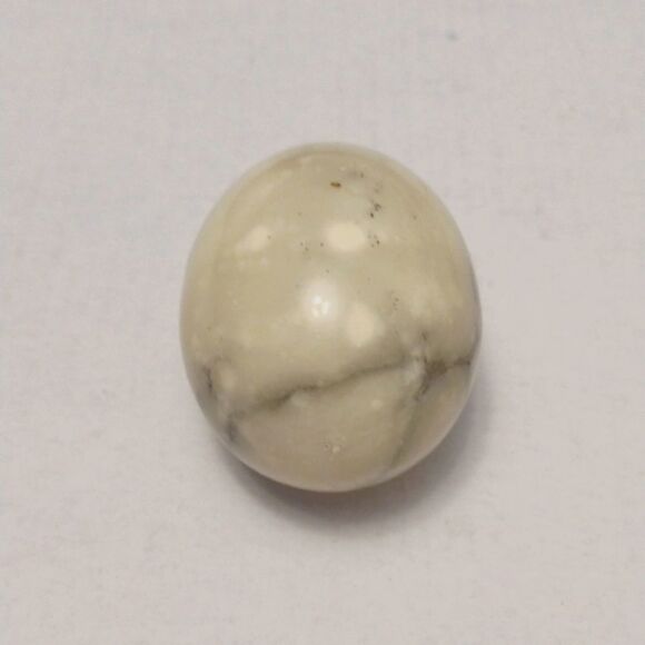 Polished Marble Egg Ivory Grey Easter Display Vintage - Picture 3 of 7